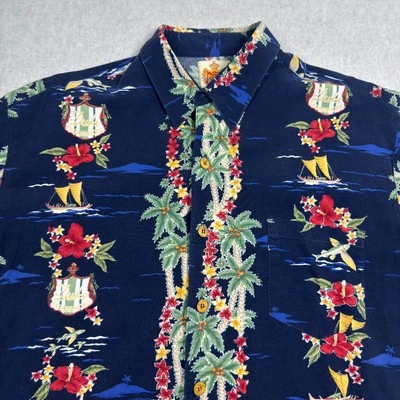 Vintage Duke Kahanamoku Hawaiian Shirt Mens Size Large Floral Print - Image 1 of 4