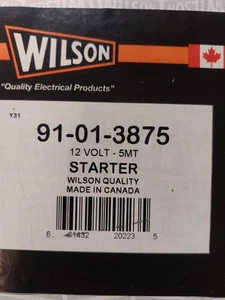 1981-83 AMC Jeep Buick Chevrolet Oldsmobile Pontiac  Starter 91-01-3875 Wilson - Picture 1 of 4