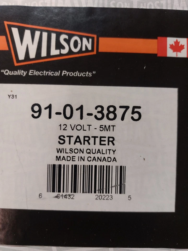 Jeep Buick Chevrolet Oldsmobile Pontiac 1981-83 AMC arranque 91-01-3875 Wilson Foto 1 de 4