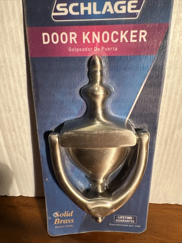 Llamador de puerta Schlage - Latón macizo - Modelo SC2-3125-619 níquel satinado - NUEVO Foto 1 de 1