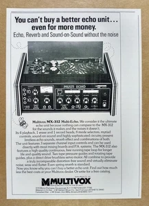 1978 Multivox MX-312 Multi-Echo Vintage Print Ad - Bild 1 von 1