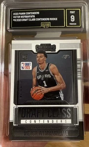 2023 Panini Contenders Draft Class Victor Wembanyama Rookie Mint 9 Spurs - Photo 1/2