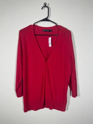 NWT! New York & Co. Women's Red Cardigan Sweater Holiday Casual XL - Image 1 of 4