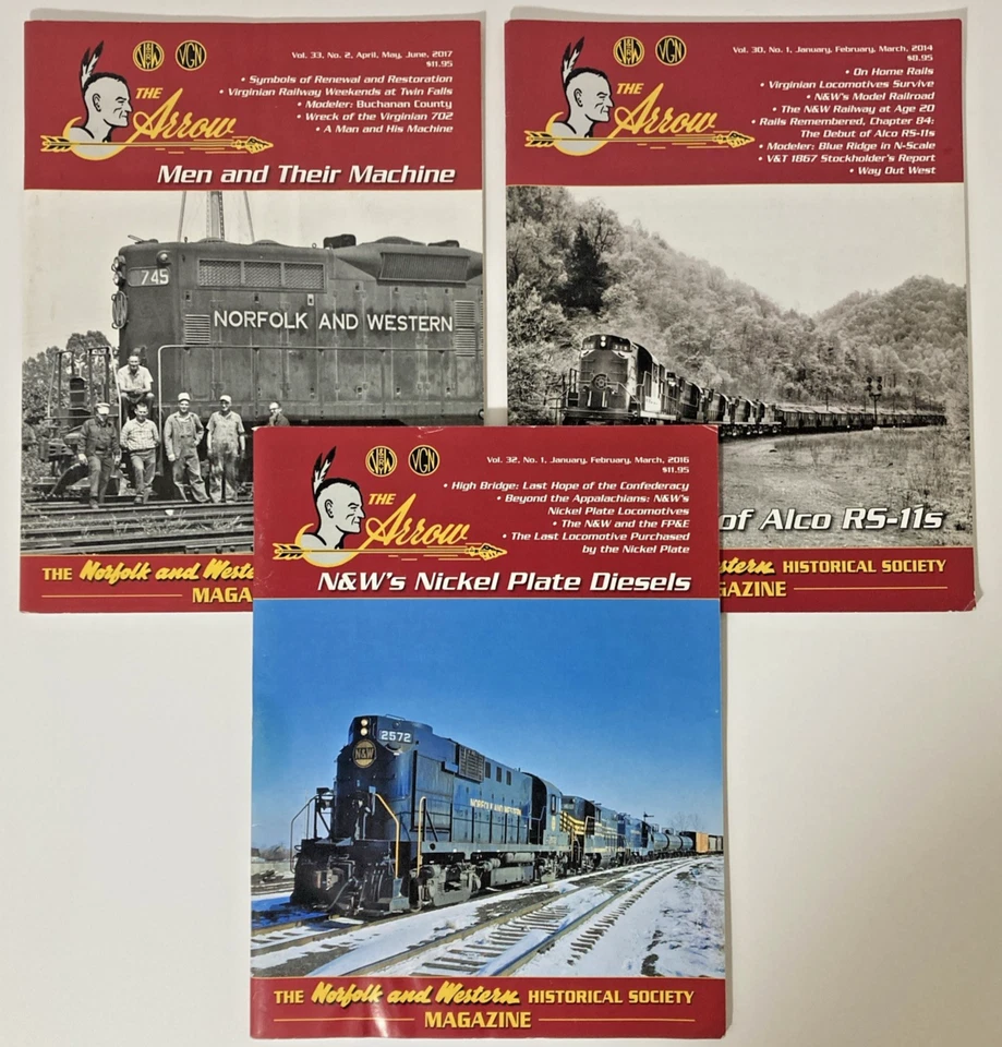 Lot Of 3 The Arrow Magazine | Norfolk & Western Historical Society  - Image 1 of 4