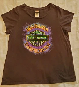 Harley Davidson Black Southern Thunder Southaven Mississippi T-Shirt Womens 1X - Picture 1 of 8