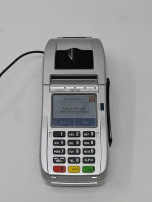 First Data FD130 Credit Card Terminal – AS-IS – Powers On - Image 1 of 4