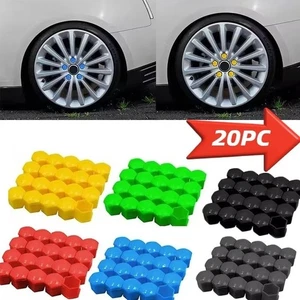 Universal 20 Pack Car Lug Nut Covers 17/19/21mm Bolt Hub Screw Caps - Picture 1 of 14