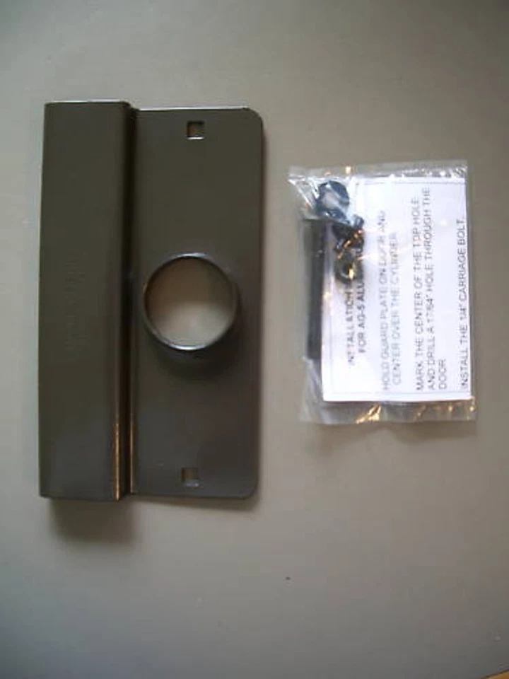 Major Mfg. Latch Guard- Bronze- For Adams Rite Mortise Cylinder