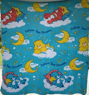 Follow Your Dreams Northwest Co 2003 Sleeping Care Bears Fleece Throw Blanket - Image 1 of 3