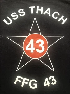 VTG. USS THACH 43 FFG 43 United State Navy John THACH WWII Men’s RARE T-Shirt XL - Picture 1 of 7