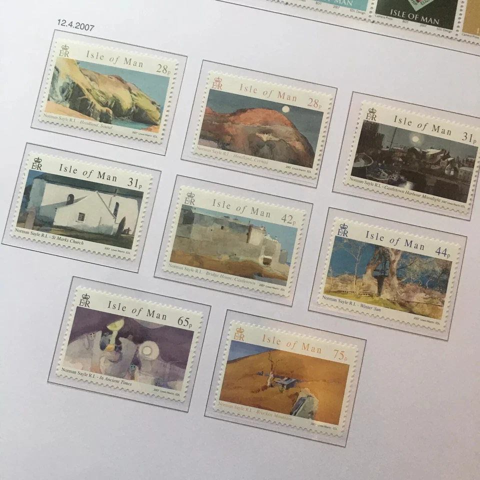 Estampillas de la Isla de Man como nuevas 2007 pinturas de Norman Sayle como nuevas MNH WCP conjunto de 8 Foto 1 de 1