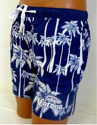 Baúl de baño Cerveja Corona Extra Beer Board azul marino con palmeras blancas Corona para hombre Foto 1 de 4