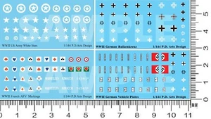 Juego de calcomanías de tobogán acuático paquete AFV aliado vs alemán KAMIYA 1/144 SEGUNDA GUERRA MUNDIAL - Imagen 1 de 1