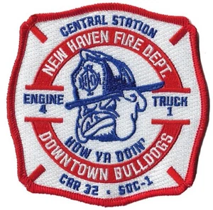 New Haven CT Engine 4 Truck 1 Downtown Bulldogs   How Ya Doin  NEW Fire Patch - Picture 1 of 1