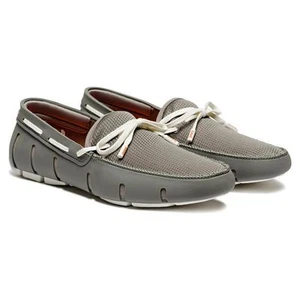 Swims Lace Loafer Gray/White Driving Moccasin Loafer Men's sizes 7-12 New!!! - Picture 1 of 2