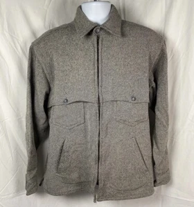 Vintage Johnson Woolen Mills Gray Wool Cape Jacket Large USA Made - Picture 1 of 16