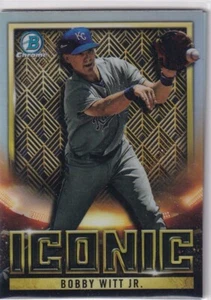 2023 Topps MLB Baseball Bowman Chrome No. BI-6 Bobby Witt Jr. Iconic - Picture 1 of 2