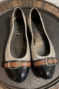AGL Gold & Black Flats Size 38, 8. Italy - Bild 1 von 10