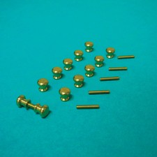 Dolls House 1/12th Scale 12 Door Knobs and 6 Threads DIY622