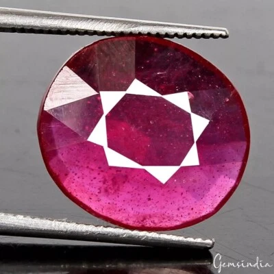 8.60 Ct Natural Pink Red Heated Ruby Oval Shape, Mozambique Gemstone~ Good Color - Image 1 of 4