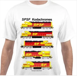 Maglietta SPSF Kodachrome Locomotives Railroad di Andy Fletcher - Foto 1 di 1