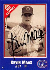 Kevin Maas autographed Baseball Card (Columbus Clippers) 1990 Cracker Jack #37