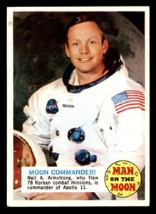 1969 Topps Man on the Moon #54B Moon Commander! EX/MT