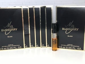 7 pcs MY BURBERRY BLACK PARFUM Sample Vial Women's Perfume Spray 0.05 oz/ 1.5 ml - Picture 1 of 3