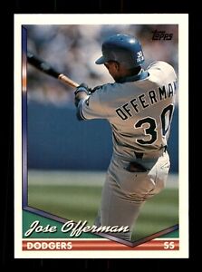  241 Jose Offerman 30 Dodgers 1994 Topps Baseball Sports Trading Card 