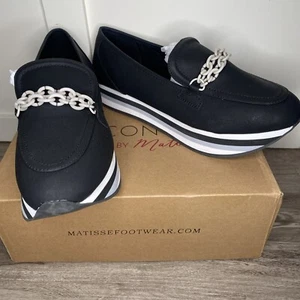 NEW Coconuts By Matisse Women’s Carleen Platform Loafers Casual - Black Size 10M - Picture 1 of 9