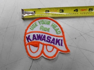 Use Your Head Ride Kawasaki Motorcycles Biker Motorcycle  Patch - Picture 1 of 2
