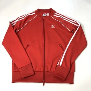 Sudadera para mujer Adidas a rayas rojas con cremallera completa 6 EUR 34 deportes gimnasio retro - Imagen 1 de 10