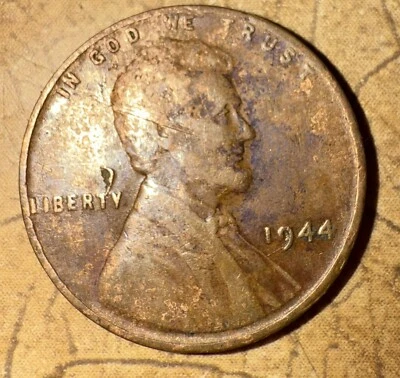 1944 wheat penny no mint mark error - Image 1 of 3