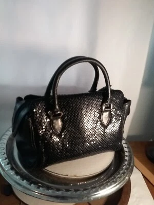 Bolso de mano Whiting & Davis de malla azul marino vintage de noche  Foto 1 de 4