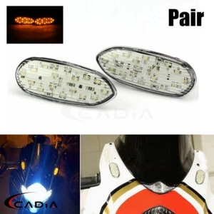 Mirror Block Off LED Turn Signal Flush Mount For 05-16 Suzuki GSX-R 1000 750 600 - Picture 1 of 5