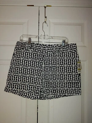 Nuevos Pantalones Cortos Geométricos Mujer I.N.C International Concepts Negro Granada Talla 14 Foto 1 de 4