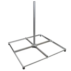 SAT Balkonständer 4x50x50cm Platte Stahl 1m Mast Flachdachständer Garten Terasse - Bild 1 von 6