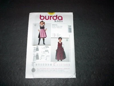 Burda Pattern 9509 Girl's Dirndl Oktoberfest Costume  4 ~ 10  Uncut - Image 1 of 3
