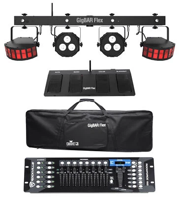 Sistema de iluminación flexible Chauvet DJ GigBAR con Derby + luces par + interruptor de pie + controlador Foto 1 de 4