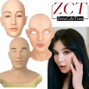 Máscara facial realista de silicona para mujer máscara para disfraces - Imagen 1 de 28