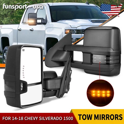 L+R Power Heated Tow Mirrors for 2015- 2018 Silverado Sierra 1500 2500HD 3500HD - Image 1 of 4