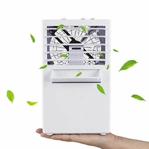Ventilador de niebla de escritorio LOHOME - Ventilador enfriador de personas, humidificador de pulverización silencioso Foto 1 de 1