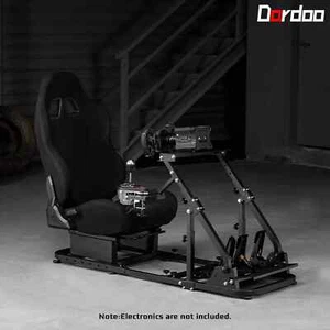 Dardoo Racing Sim Cockpit Estable con Asiento Negro Fit Logitech G923 Ajustable - Picture 1 of 6