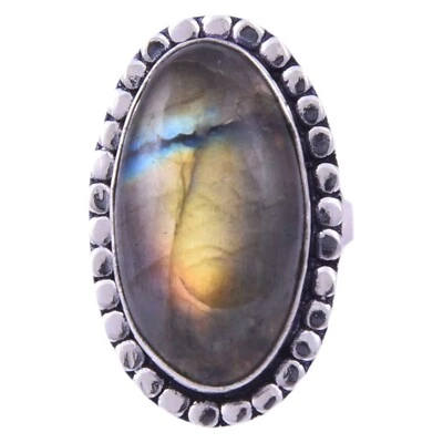 Oval Labradorite Ring - image 1 of 4