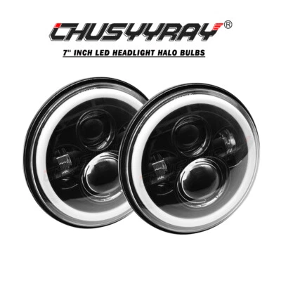 2x 7 pulgadas 150 W faros LED alto/bajo DRL haz ojos de ángel para Hummer H1 H2 H3 SUV Foto 1 de 4