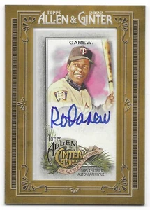 2022 Topps Allen & Ginter Framed Mini Auto Rod Carew (#MA-RC) Twins SP - Picture 1 of 2