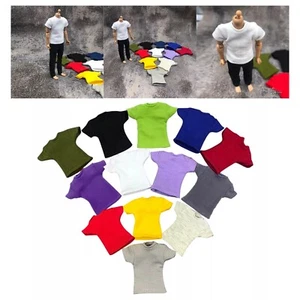 1/12 Scale Custom T-shirt Top Model for 6" Male Female Action Figure Body Cloth - Picture 1 of 14