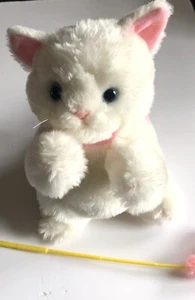 VTG 1994 Tyco Playtime Kitties Plush Cat Kitten Stuffed Animal White + Toy WORKS - Picture 1 of 12