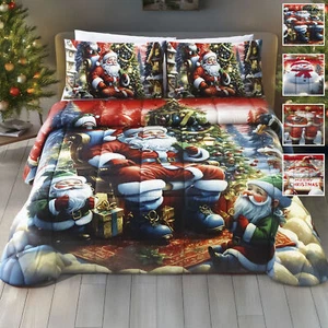 Trapunta natalizia letto matrimoniale stampa digitale piazzata di Natale 7003 - Picture 1 of 17