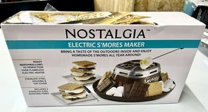 Nostalgia Indoor Electric Stainless Steel S'mores Maker with 4 Compartment Trays - Picture 1 of 3